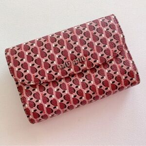 Beautiful Miu Miu Hearts Bifold Wallet